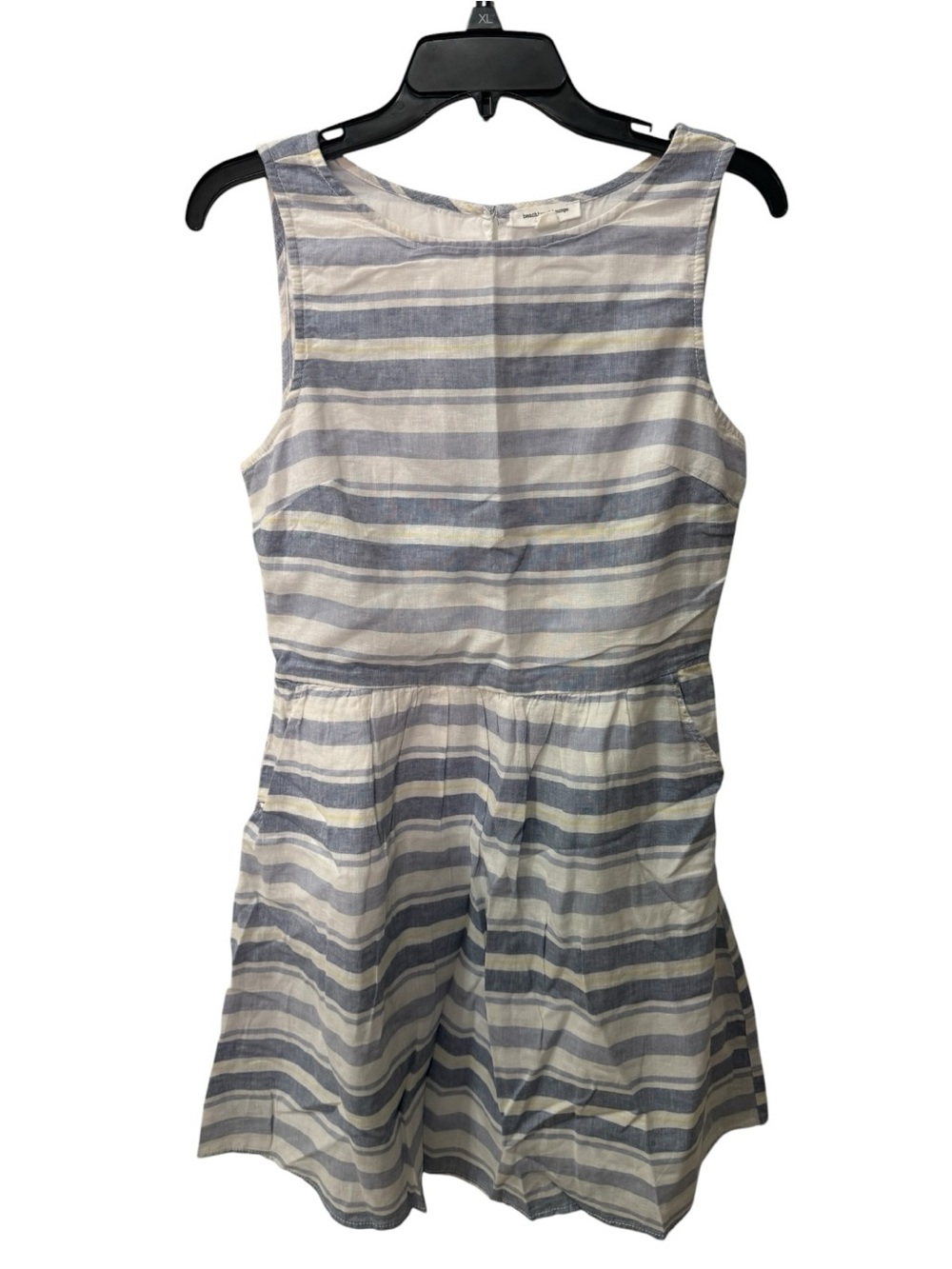 BeachLunchLounge Ayesha Striped Linen-Blend Dress womens size S